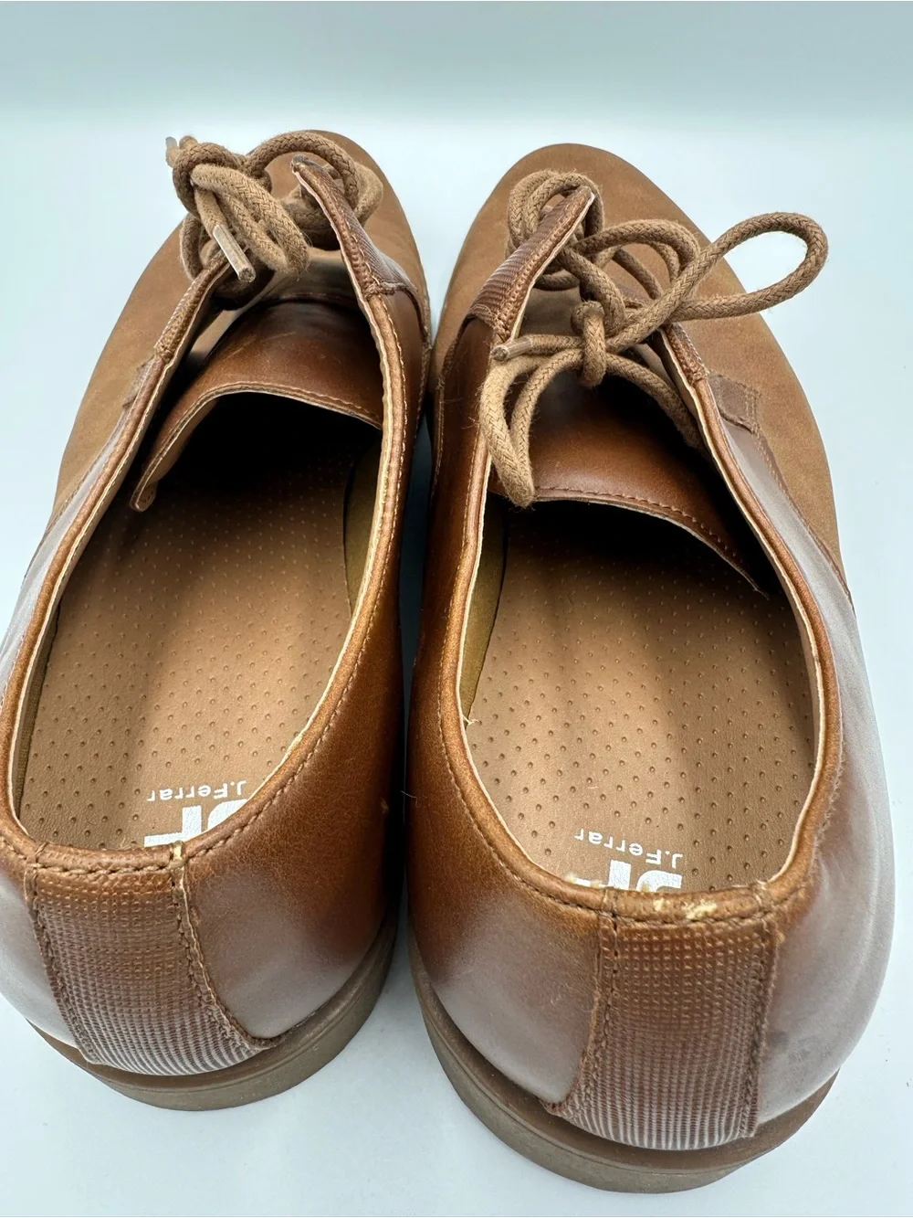 JF J Ferrar Sterling Men’s Dress Shoes Brown Lace Up Oxford Derby Size 9.5 M